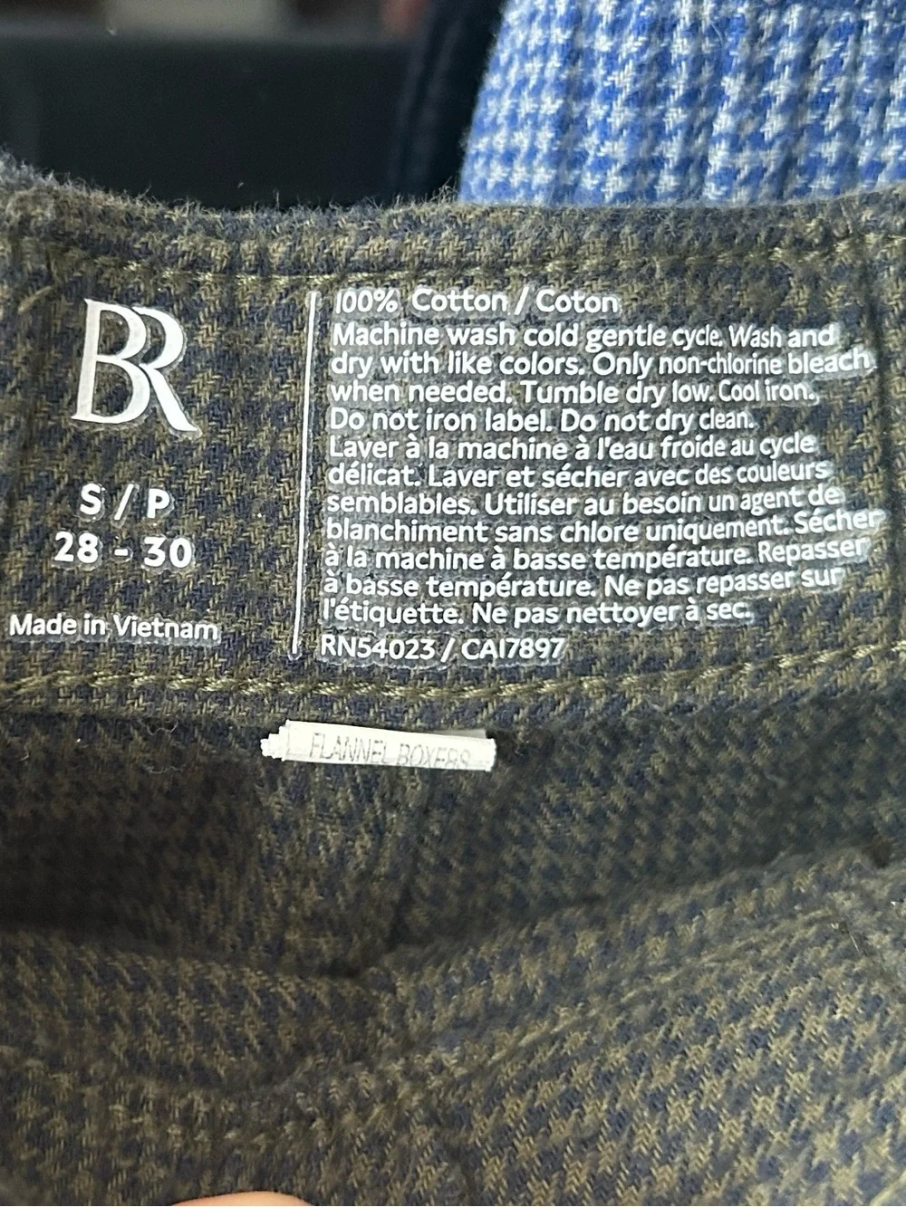 Banana Republic Men's Boxer Shorts Trio - Olive, Light Blue, Navy Plaid 28-30